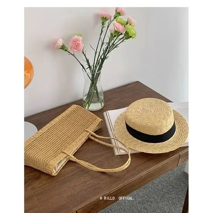 Sac à bandoulière panier de paille de grande capacité pour femmes