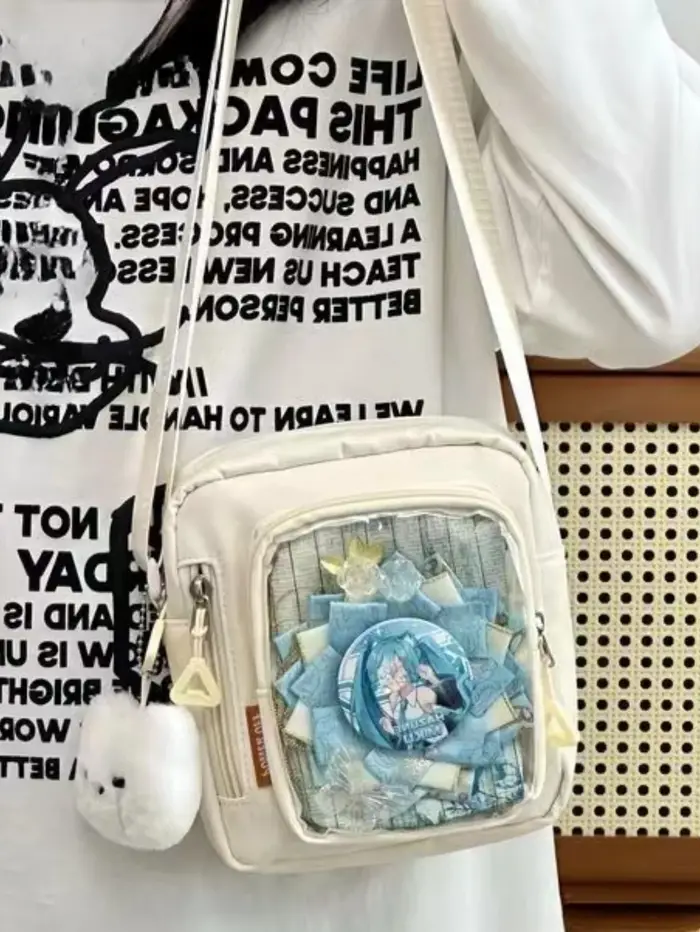 Mini Itabag-Sacs à bandoulière décontractés coréens pour femmes, poche transparente, petit sac initi