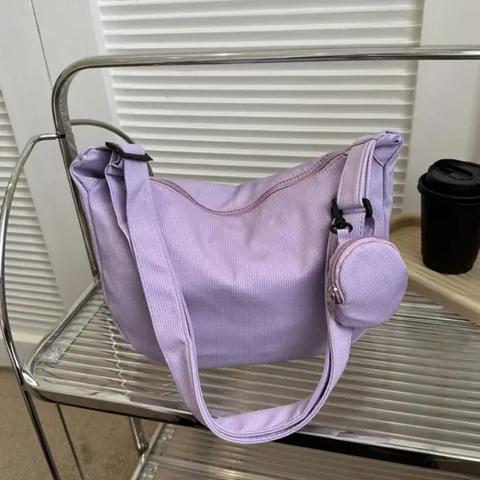 Sac à bandoulière en toile pour femmes, sac de poitrine de grande capacité, sacoches décontractées a