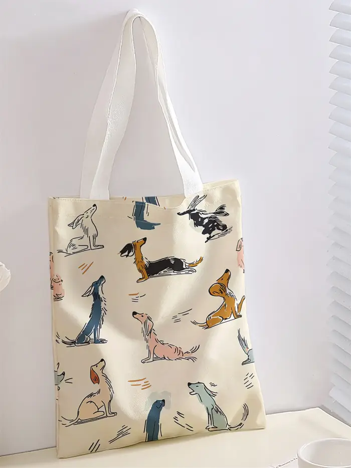 Sac à main décontracté imprimé motif chien de dessin animé