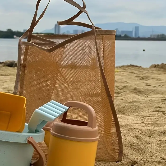 Sac de plage en maille de grande capacité - Polyester durable