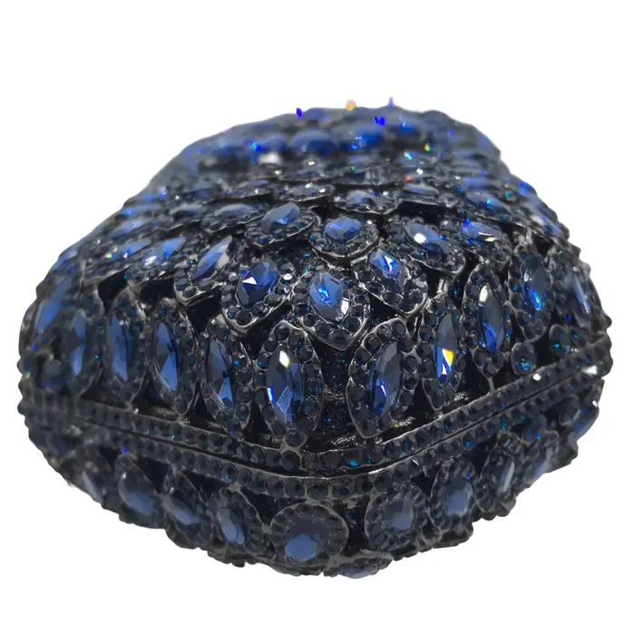 Boutique de FGG Sacs à main de soirée en cristal bleu marine