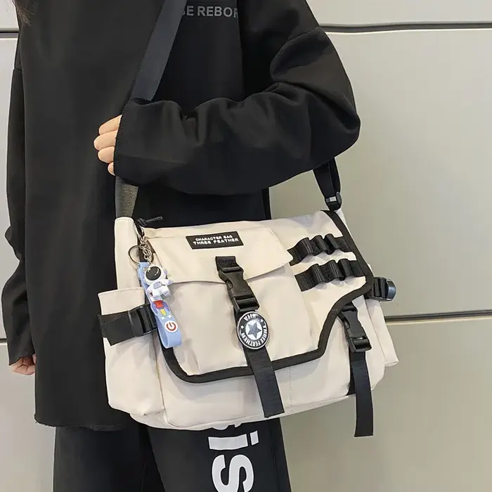 Sacs à bandoulière en toile pour femmes 2023 Nylon hommes postier étudiant sac