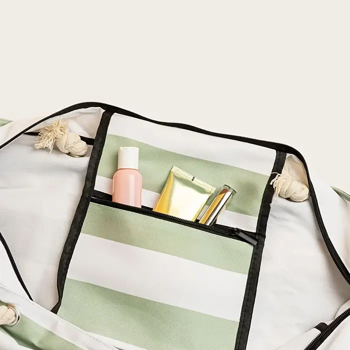 Sac fourre-tout de plage rayé à la mode