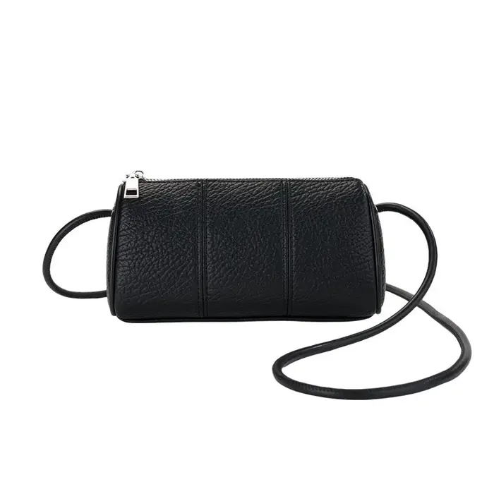Sac à bandoulière Boston en cuir texturé litchi pour femme, sac à main de créateur élégant