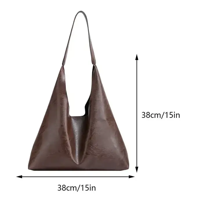Sac à main marron en cuir souple pour femme