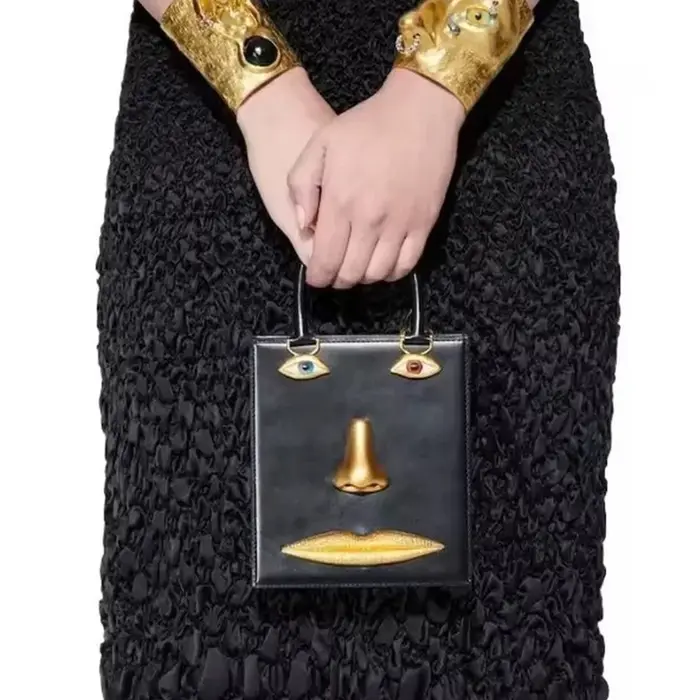 Sac à main pour femme en cuir noir de haute qualité