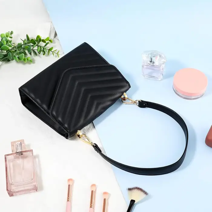 Sangle de sac à bandoulière en cuir noir
