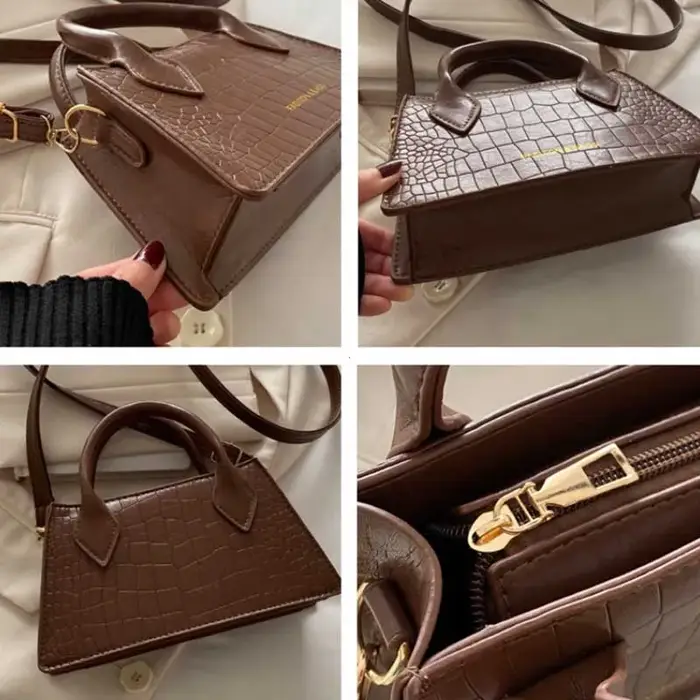 Sac à main élégant rouge bordeaux