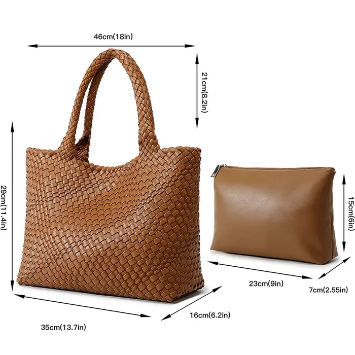 Sacs à main de styliste en tricot pour femmes, sac à bandoulière simple de grande capacité en cuir P