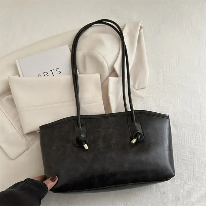 Y2K tendance sac à bandoulière de travail en cuir PU grande capacité Simple femme sac à bandoulière 
