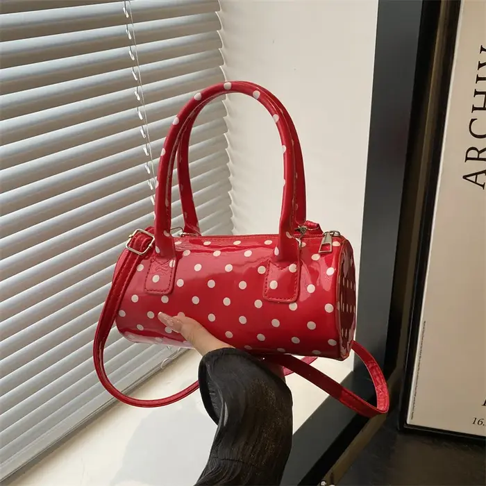 Sac bandoulière simple à pois