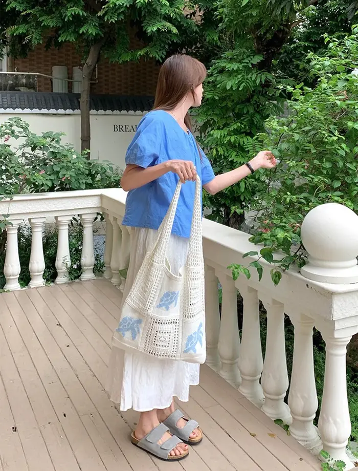 Sac fourre-tout d'été pour femme – Design crocheté avec motif tortue