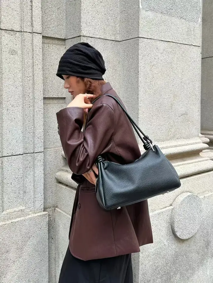 Sacs à main en cuir véritable pour dames, sacs à bandoulière initiés, sac à main ChimPurse, créateur