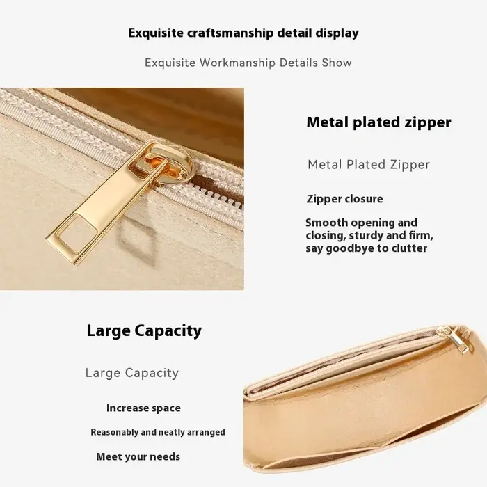 Sac organisateur pour Longchamp ROSEAU essentiel Hobo sac à main sac intérieur maquillage voyage sac