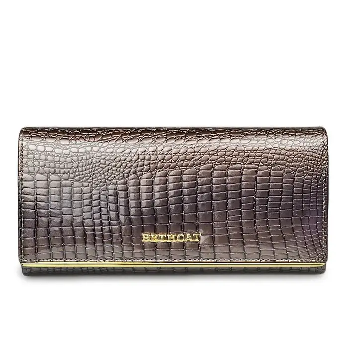 Portefeuille de luxe en cuir véritable pour femmes