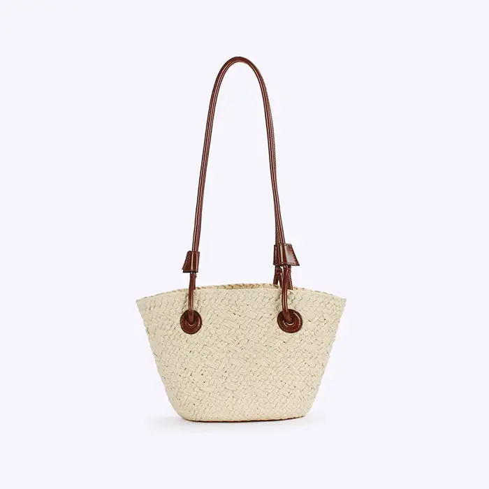 Sac tissé français élégant, sac de styliste de marque de luxe léger à la mode, sac à main rétro à ba