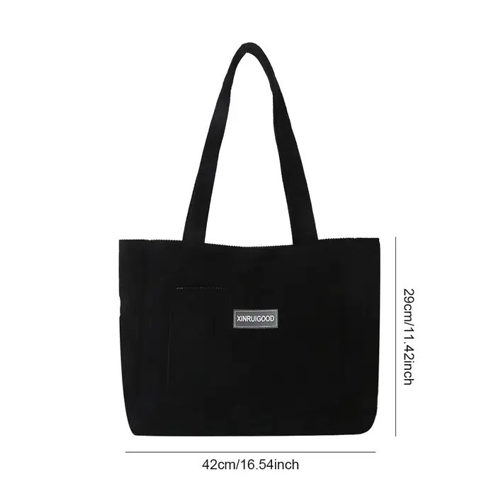 Sac à Main en Velours Côtelé pour Femme