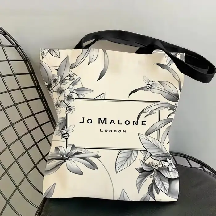 Sacs de rangement J-Jo M-Malone L-LOGO, sac fourre-tout en toile, imprimé double face, sac à main lé