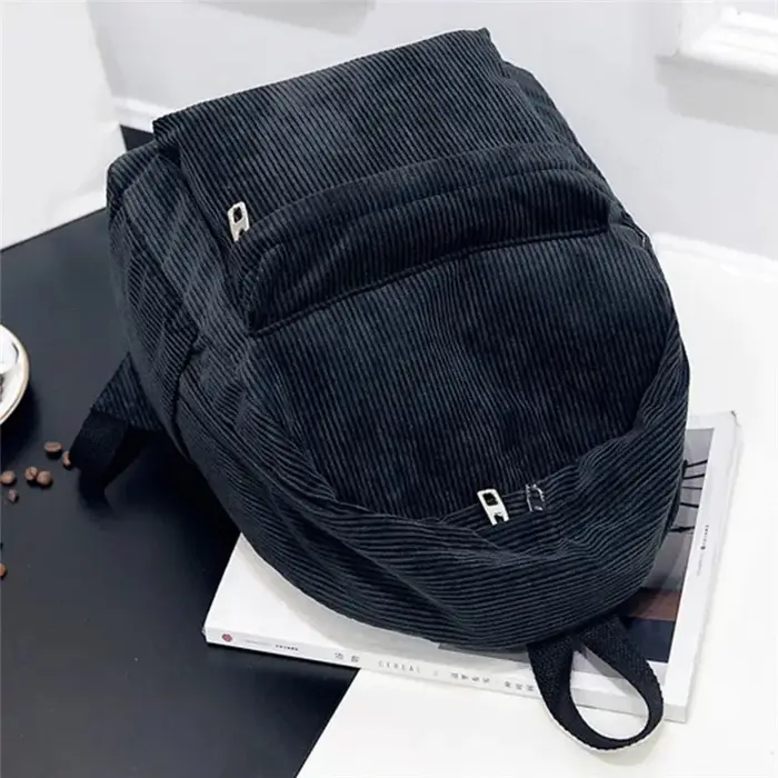 Nouveaux sacs à dos en velours côtelé pour hommes et femmes avec style universitaire
