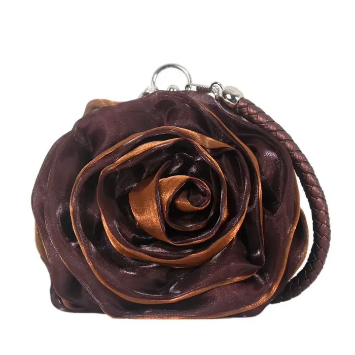 Pochette de soirée à fleurs de Rose pour femmes