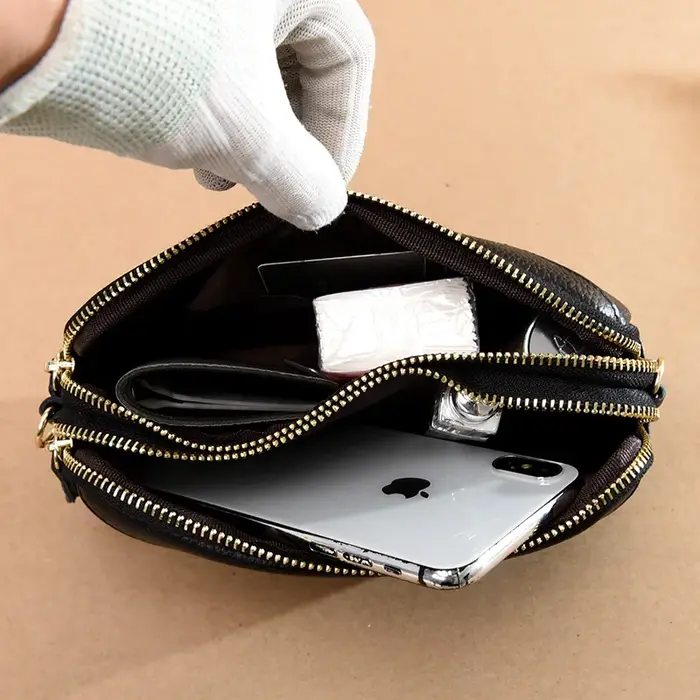 Petit Sac à bandoulière Main 100% cuir véritable pour femmes
