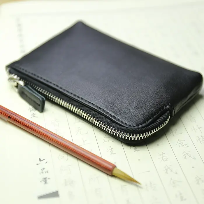 Mini portefeuilles en cuir véritable pour femmes et hommes