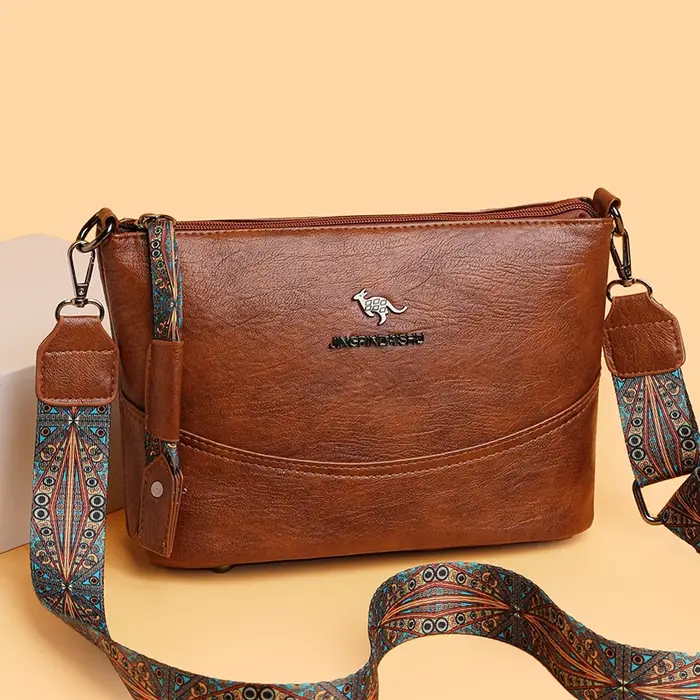 Sac à bandoulière en simili cuir pour femmes à la mode