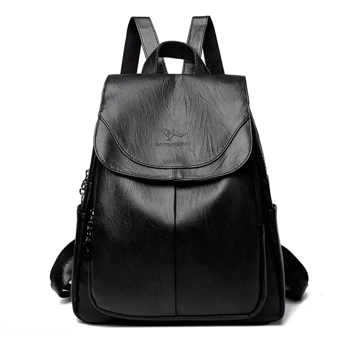 Sac à dos en cuir souple de grande capacité pour femmes, sac de voyage polyvalent à la mode, Style u