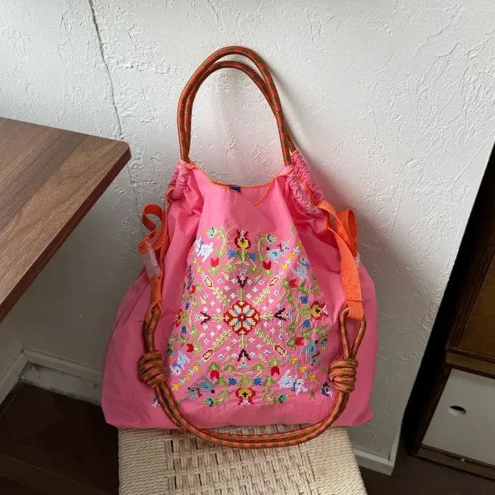 Nouveau sac à bandoulière brodé de style bohème pour femme avec motif floral, sac fourre-tout de gra
