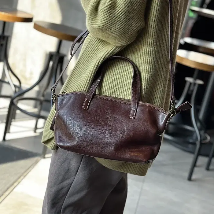 Sac à main pour femme Johnature, décontracté et polyvalent, en cuir véritable, nouveau modèle 2026,