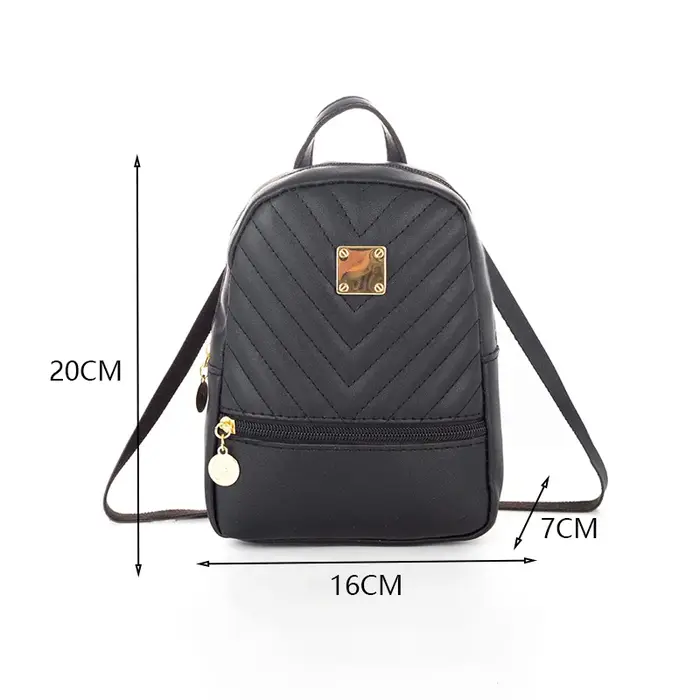 Mini sac à dos multifonctionnel en cuir PU pour femme
