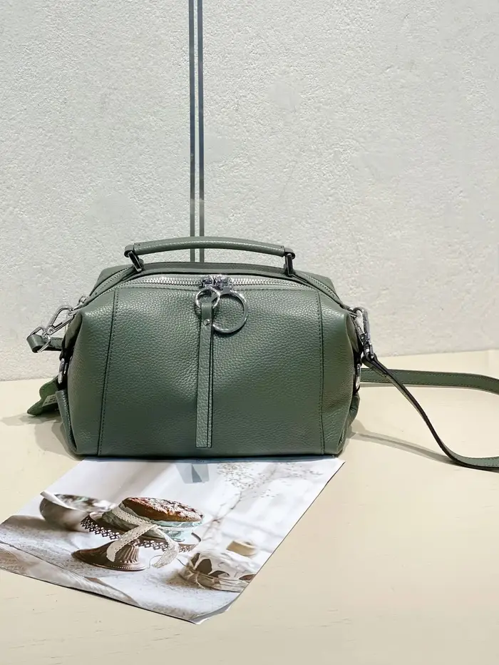 Sac à main en cuir de vache véritable pour femmes, bandoulière à 2 sangles, couleur argent, Beige, v