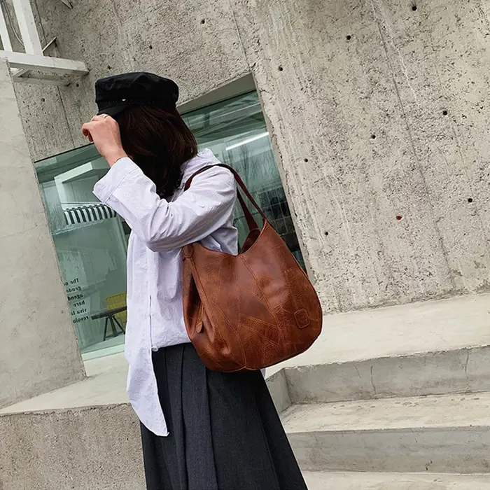 Femmes Vintage sac à bandoulière Designers sacs à main en cuir PU femme luxe poignée supérieure Hobo