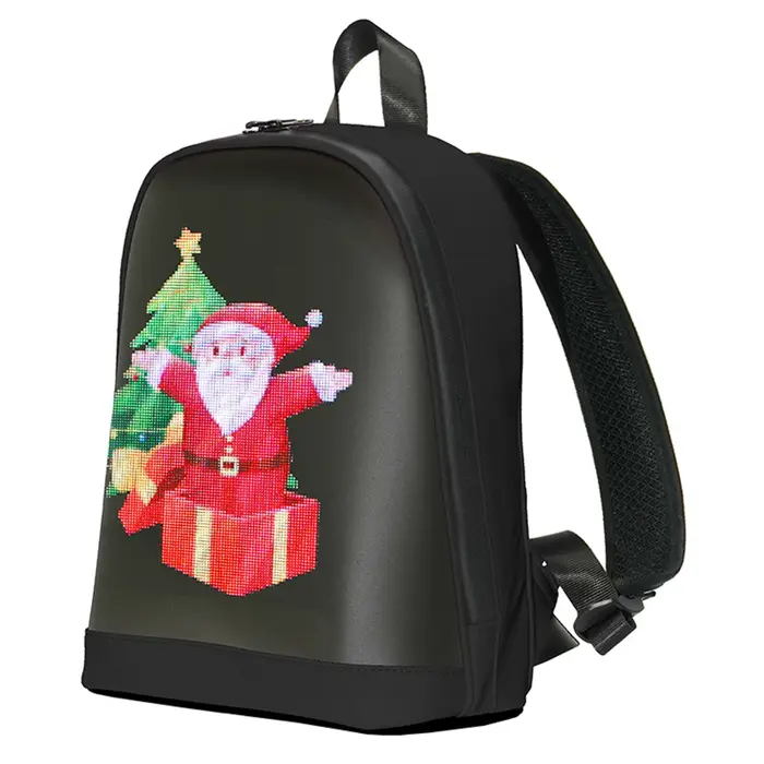 Sac à dos LED avec écran intelligent, sac de voyage extérieur avec contrôle par application BT et af