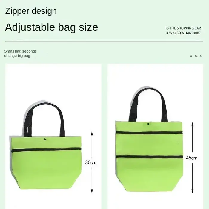 Sac de courses pliable avec roulettes