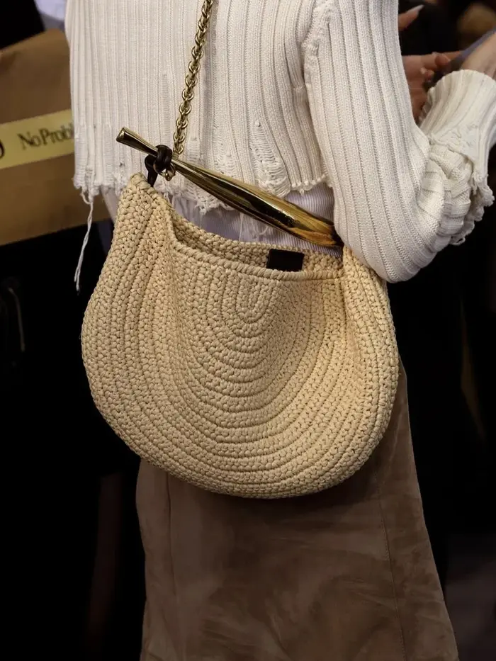 Sacs tissés en paille de plage classiques pour femmes