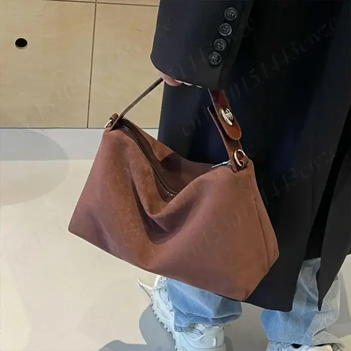 Sac à main hobo en daim pour femme