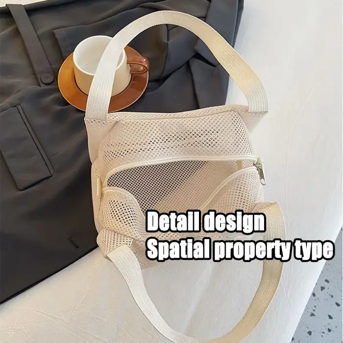 Sac de plage décontracté en maille avec poignée