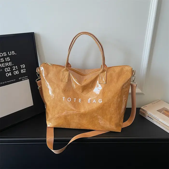 Sac fourre-tout transparent en PVC grande capacité tendance personnalisé, sac de plage étanche pour 