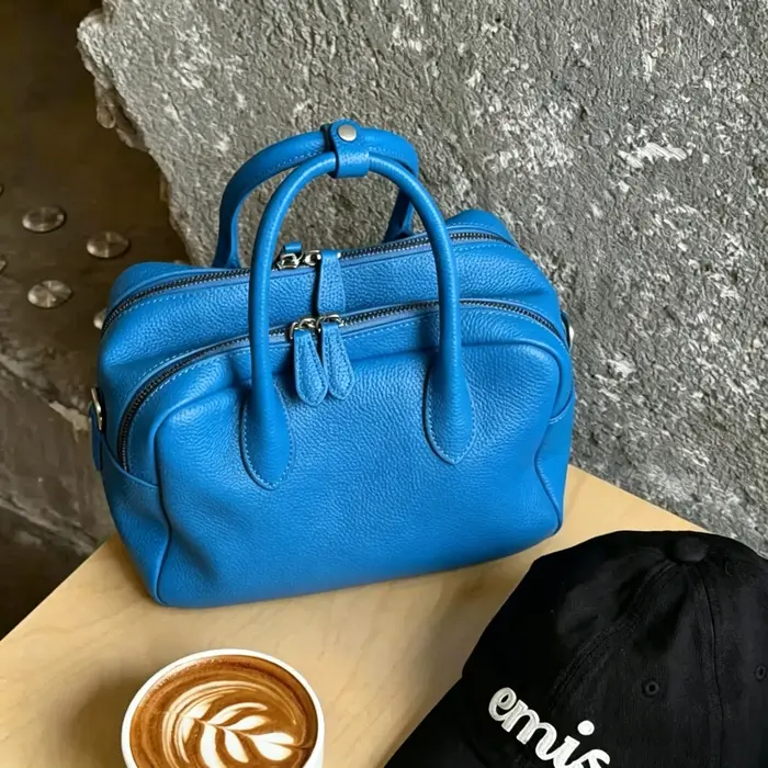 Sac Bowling Jaune Texture Litchi Printemps-Été 2026
