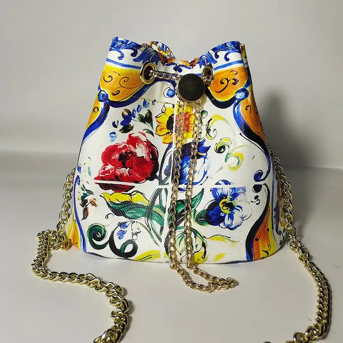 Sac à Main Imprimé de Conception Française de Niche pour Femme, Sacoche à Bandoulière, Nouveauté Été
