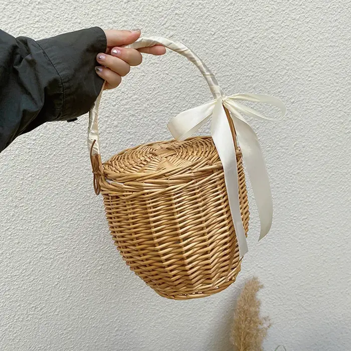 Sac panier en osier pour femmes