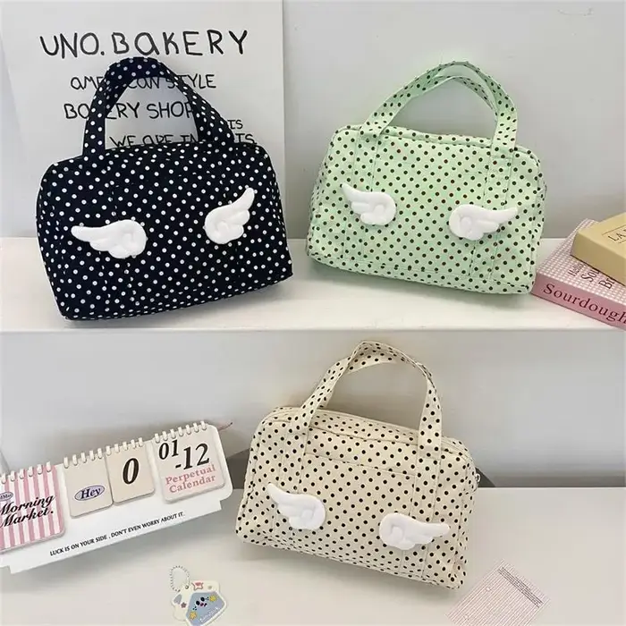 Sac à main ailes à pois mignon