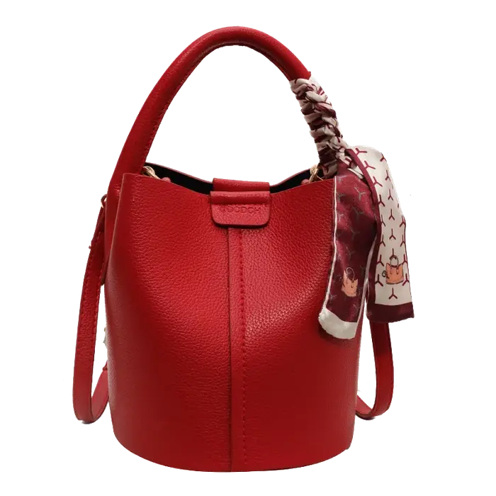 Sac à Bandoulière Rouge en PU E27 pour Femme