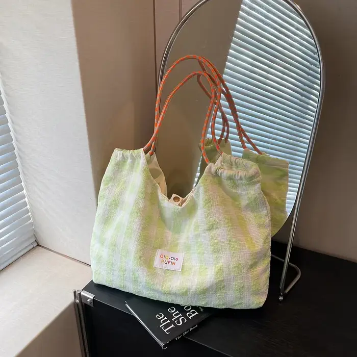 Nouveau sac fourre-tout à bandoulière à carreaux