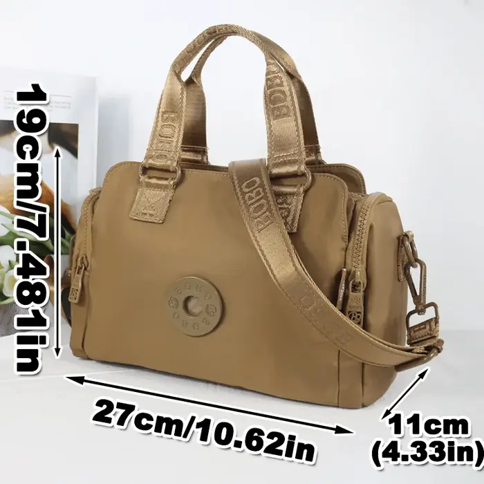 Sac à bandoulière pour femmes à la mode, sac à main, matériau en nylon lisse et durable, poche magné