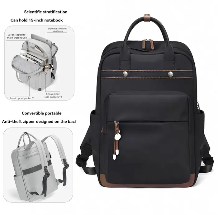 Sac à dos pour ordinateur portable pour femme 14 pouces sac à dos de mode voyage banlieue loisirs sac à dos