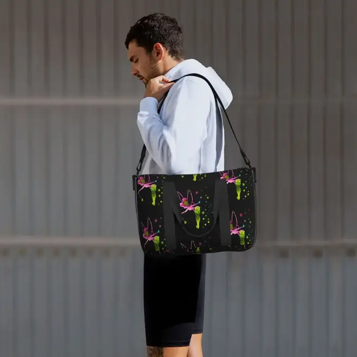 Sac de voyage de plage à fleurs fée clochette
