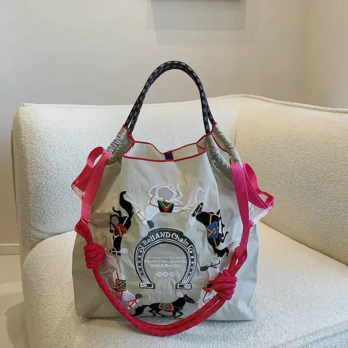 Sac de shopping brodé Wanli Horse